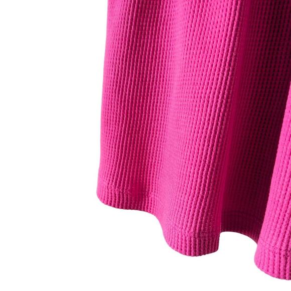 GAP Henley Dress 18-24 Months Long Sleeve Pink Waffle Knit Preppy Cottage Cozy - Picture 4 of 10